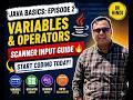 Java Variables, Data Types &amp; Operators in Hindi🔥 | Full Beginner Guide + Scanner Input