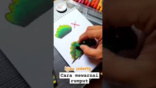 Cara Mewarnai Rumput Menggunakan Krayon #mewarnai #krayon #menggambar