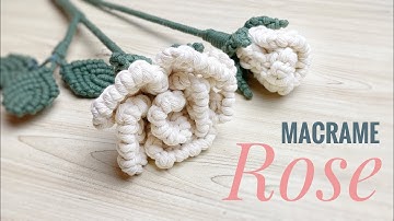 DIY Macrame Rose Flower
