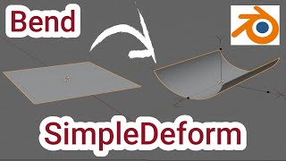 Bending a plane in blender SimpleDeform modifier / Blender tutorial screenshot 1