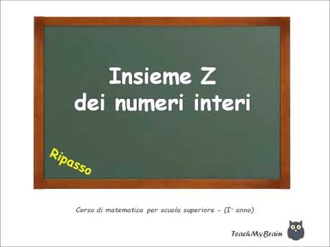 🦉 Lezione di Matematica: Insieme Z dei numeri interi