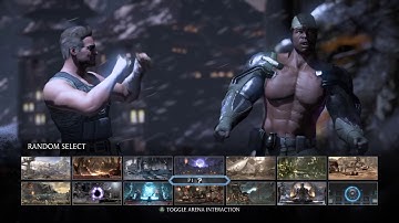 Mortal Kombat XL cage and Jax interact in character choosing screen