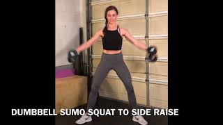 DUMBBELL SUMO SQUAT TO SIDE RAISE