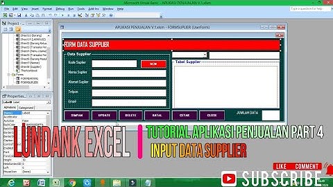APLIKASI PENJUALAN V.1 PART 4 | INPUT, EDIT, HAPUS, CARI DAN CETAK DATA SUPPLIER