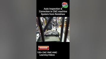 Auto Inspection & Correction in CNC machineSystem from Renishaw #Shorts