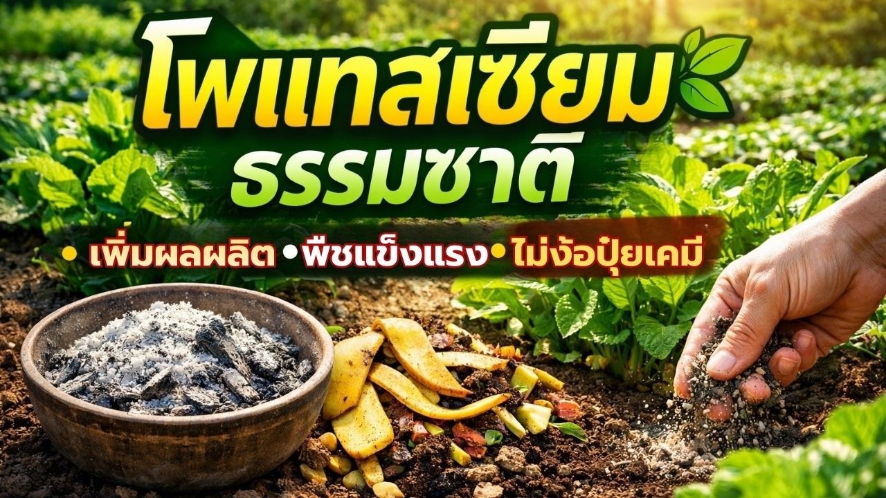 โพแทสเซียมธรรมชาติ! ใส่แล้วพืชแข็งแรง ผลดก ไม่ต้องง้อปุ๋ยเคมี