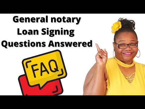 General Notary Work and Loan Signing Agent frequently asked question about the notary business.
