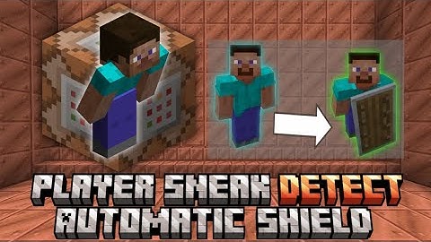 Player Sneak Detection - The Player is Crouching System [Auomatic Shield Command Block]