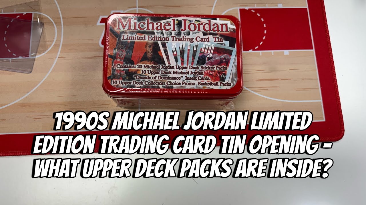 1990's Michael Jordan Limited Edition Trading Card Tin Opening