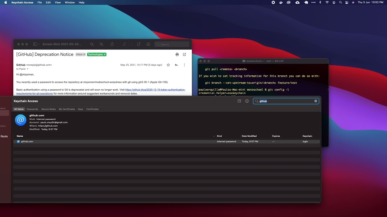 How To Use Token Based Authentication (Personal Access) on Github on a Mac  - YouTube