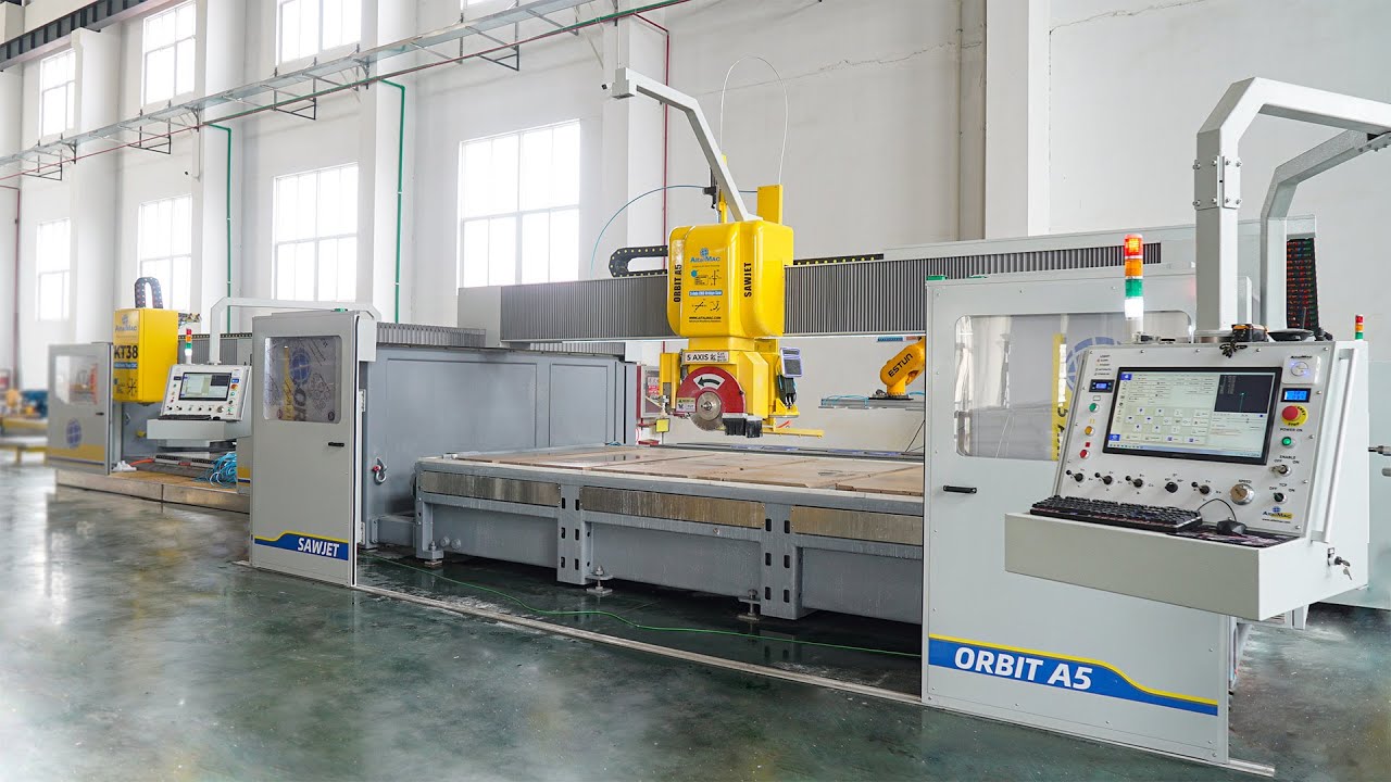Aitalmac’s Automated Countertop Production, saw blade cutting, router polishing | AitalMAC