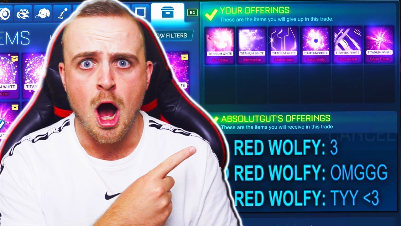 *MAINFRAME* World's Most INSANE Blind Trading with TITANIUM WHITE BLACK MARKETS ONLY | Rocket League