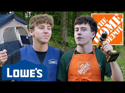 Lowe's VS Home Depot Overnight Survival Challenge!