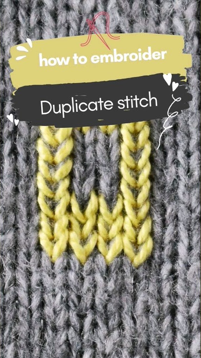 Duplicate Stitch Embroidery On Knits..A LIttle Test Swatch! - creative  jewish mom