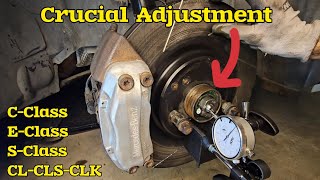 The crucial adjustment for any RWD MercedesBenz (Front bearings freeplay)