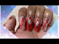 Valentine’s Day inspired nails | how to do press on Valentine’s Day nails | nails tutorial