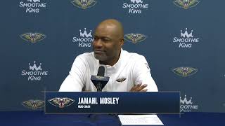 Jamahl Mosley on season opener, roster rotations | Pelicans vs Pacers Postgame Interview 10/21/26