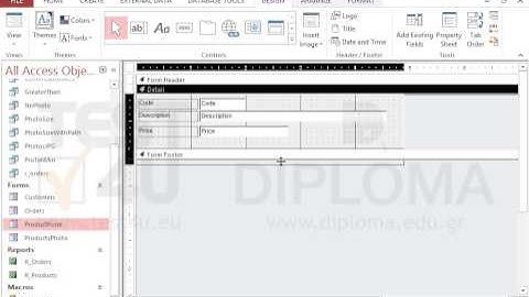 Locate the Detail section of the ProductForm form and insert a new text box without control...