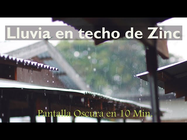 Lluvia en Techo de  Zinc con Truenos - Para Dormir Tranquilo class=