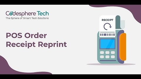 How to Reprint POS Orders Receipt ? Odoo Apps