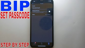 ✅ How To Set Passcode On Bip 🔴