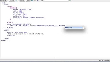 HTML5 Tutorials: Add Right Click Menu Items with Context Menu