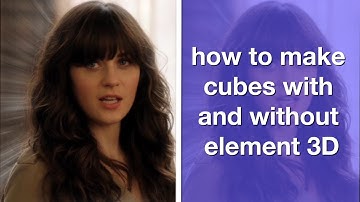HOW TO MAKE CUBE WITH AND WITHOUT ELEMENT 3D ON AE 2O2O