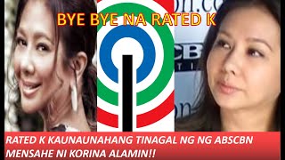 TANGAL NA!! KORINA SANCHEZ RATED K WALA NG NAGAWA KUNDI MAG GOODBYE NA SA ERE
