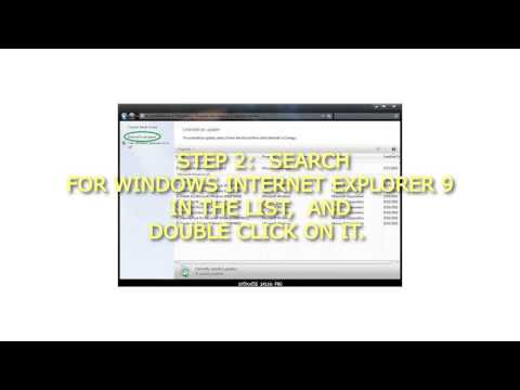 How to Uninstall Internet Explorer 9