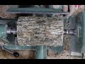 Woodturning | Log to Vase - Double Dye Stabilizing Experiment