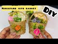    🌼 Miniature Jute Flower Basket DIY |  🧺 Tiny Basket Craft with Jute Rope