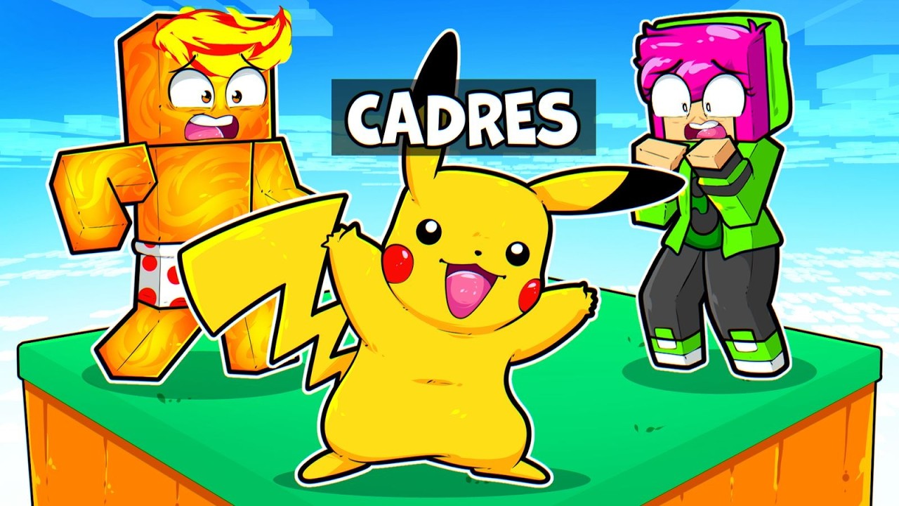 Virei BEBÊ POKEMON para TROLAR MEUS AMIGOS em UM BLOCO no Minecraft!