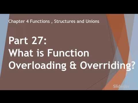 Part 27  What is Function Overloading and Function Overriding? Explained
