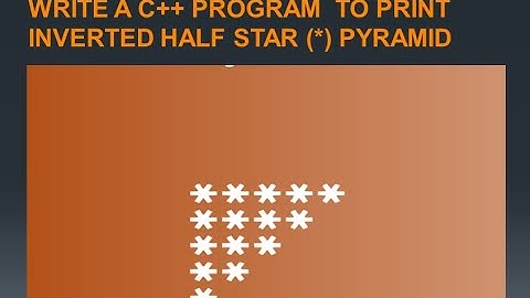 Write C++  Program  to Print Inverted Half Star (*) pyramid | Nested For Loop to Print Stars Pattern