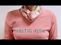 ♡90cmx90cm【スカーフの巻き方】21アレンジ コートの上からでも巻ける大きさ コメント欄のリクエストにお答えして! #スカーフの巻き方 #scarf