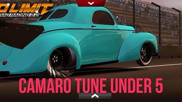 CAMARO TUNE UNDER 5 SECONDS IN NO LIMIT 2.0 DRAG RACING