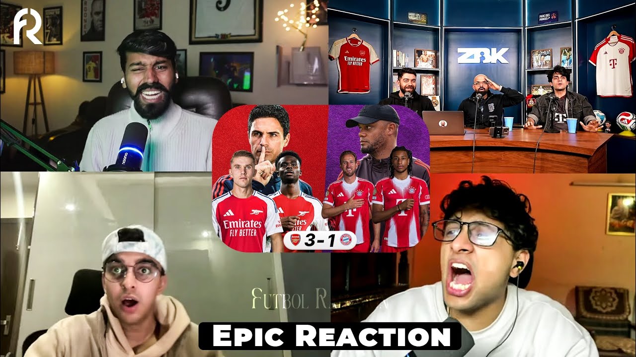 Crazy And Epic Fan Reaction As Arsenal Destroy Bayern 3-1 