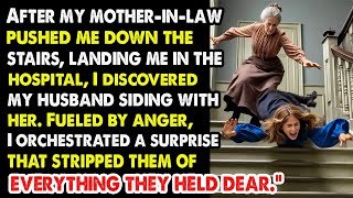"Mother-in-Law Pushed Me Down the Stairs, Husband Sided with Her - But My Revenge Was Epic!"
