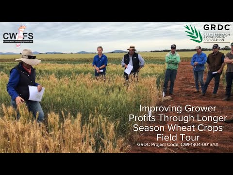 Field Tour - CWFS GRDC Improving Grower Profits Through Longer Season Wheat Crops