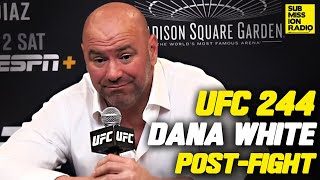 UFC 244: Dana White Reacts to Controversial Jorge Masvidal vs. Nate Diaz Ending