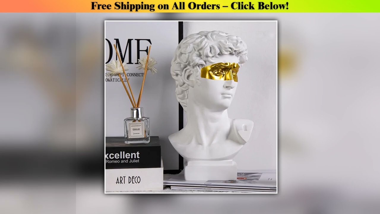 European Home Decoration David Head ResinStatues Statues Home Decor Modern Abstract Art Bust Sculpt