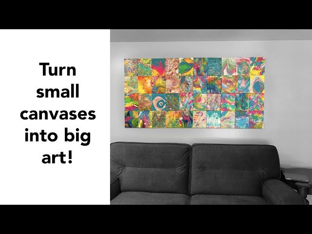 Turn small canvases into one big piece of wall art! 