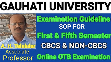 SOP For TDC BA, BSc & BCom First & Fifth Semester (CBCS & Non-CBCS) Online OTB Examinatiin GU/IDOL