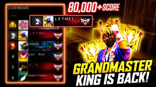 Grandmaster 80,000+ score reached || grandmaster hard lobby gameplay || LETMEDOWN FF