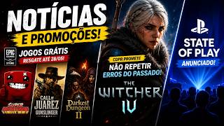 THE WITCHER 4 PROMETE MUDAR TUDO! State of Play + Jogos Grátis + Promoções Steam
