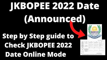 JKBOPEE 2022 Date (Announced) - How to Fill Officially JKBOPEE 2022 Date Online Mode
