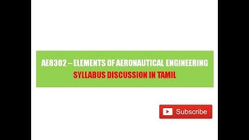 AE8302 | ELEMENTS OF AERONAUTICAL ENGINEERING | SYLLABUS | ENGINEERING | TAMIL