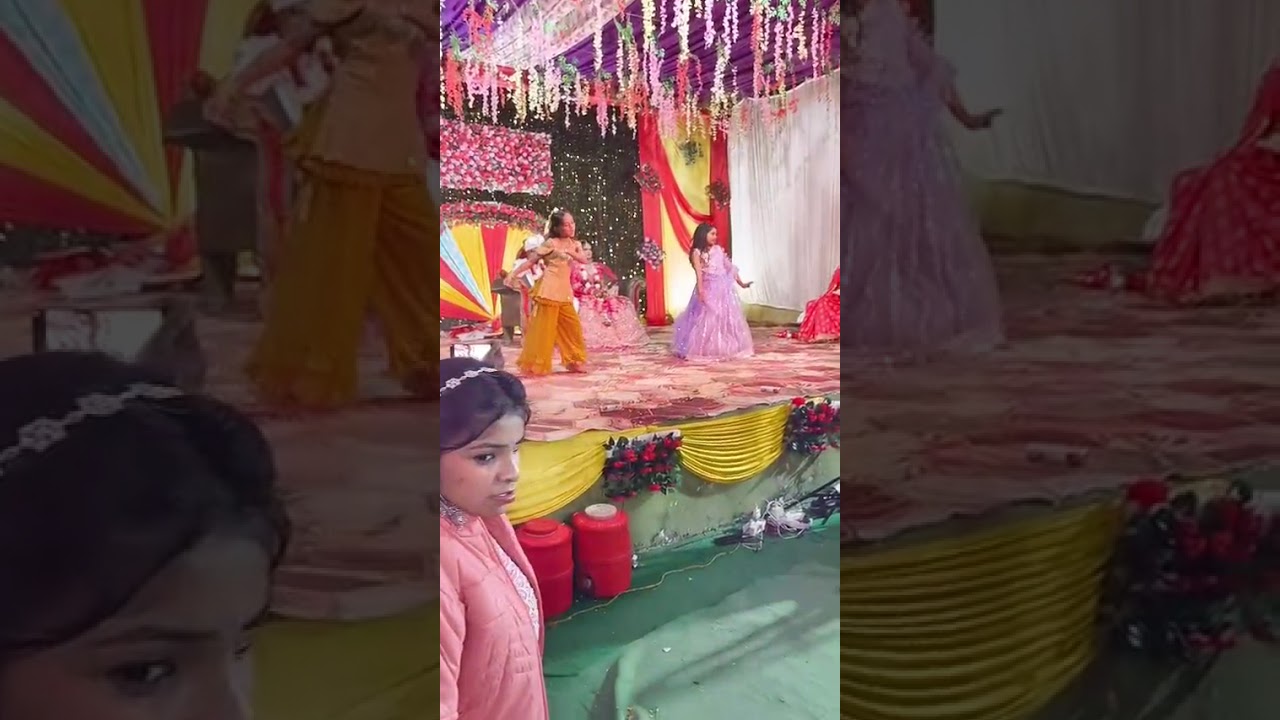 Cute girl's dance competition in marriage 