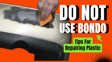 Hoe u lage gedeelten op de bumperbekleding kunt opvullen Gebruik geen Bondo op plastic