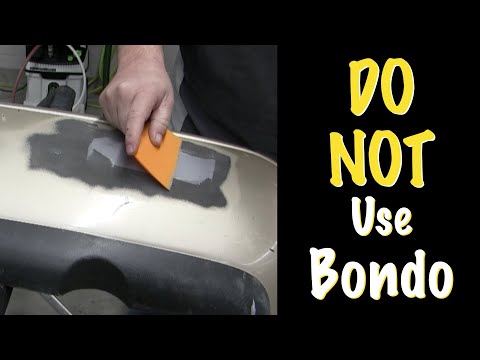 Video: Kan du använda Bondo på en stötfångare av plast?